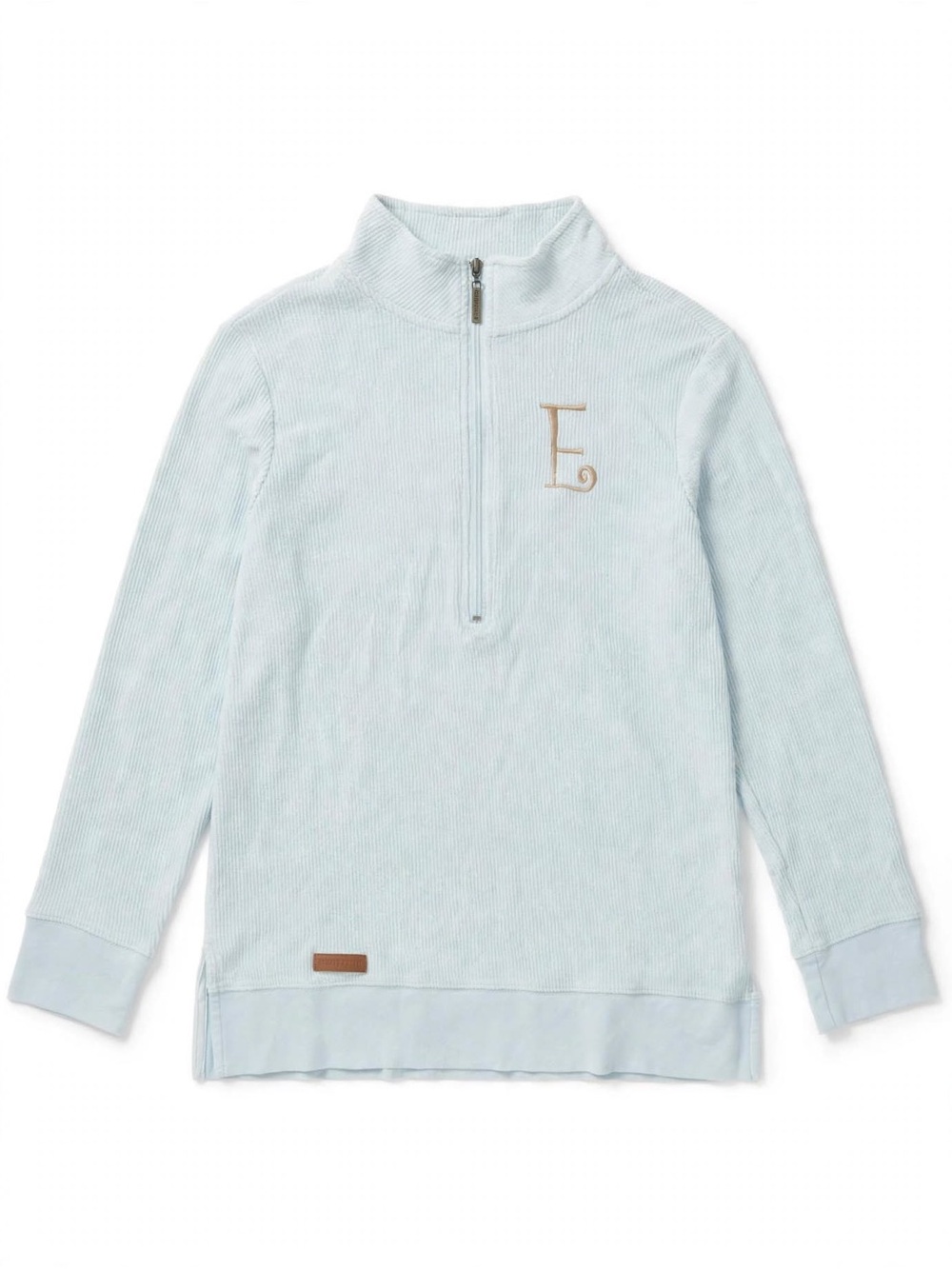 Women's Light Blue Quarter-Zip Pullover Sweatshirt